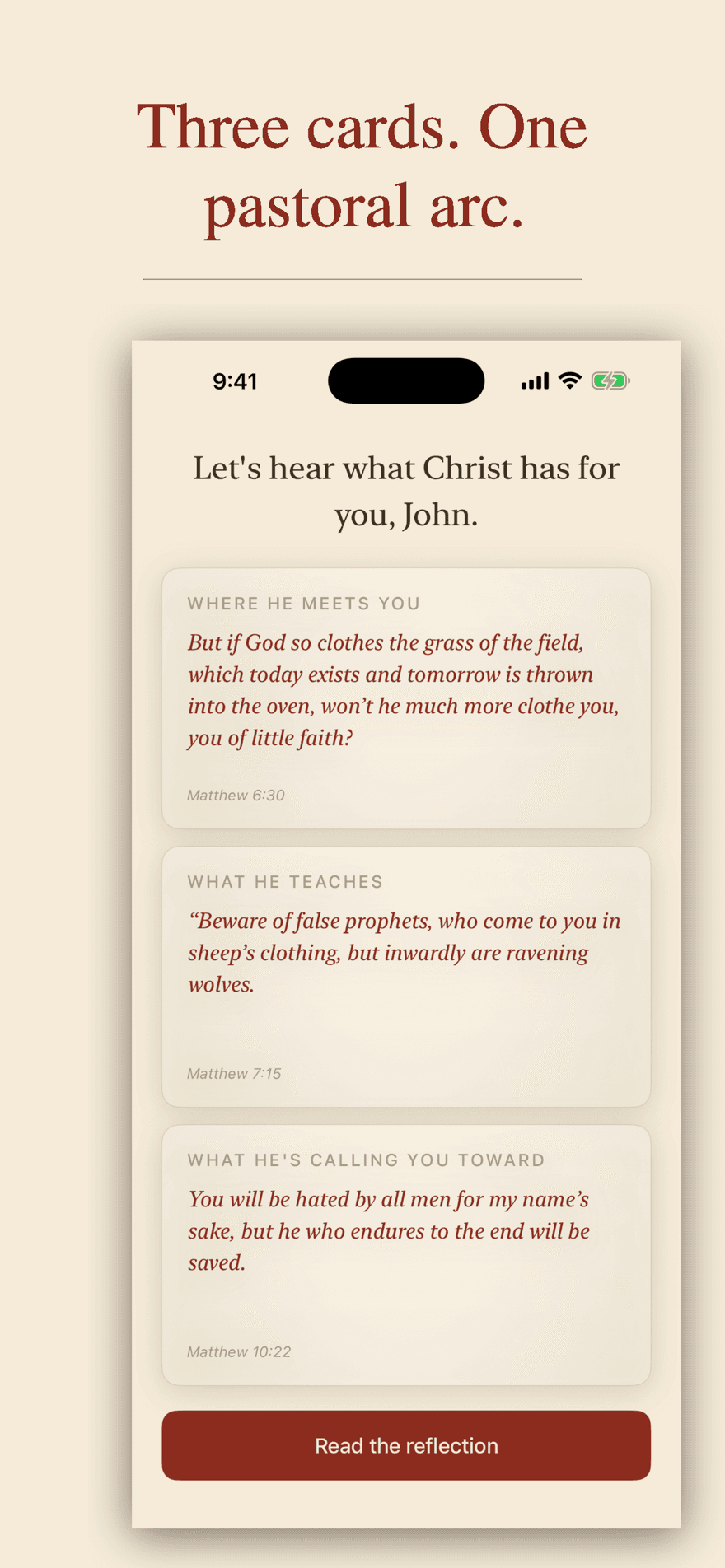 Red Letter Cards — drawing three verses from the words of Jesus